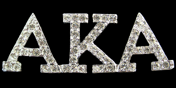 AKA Letter Pin - clear